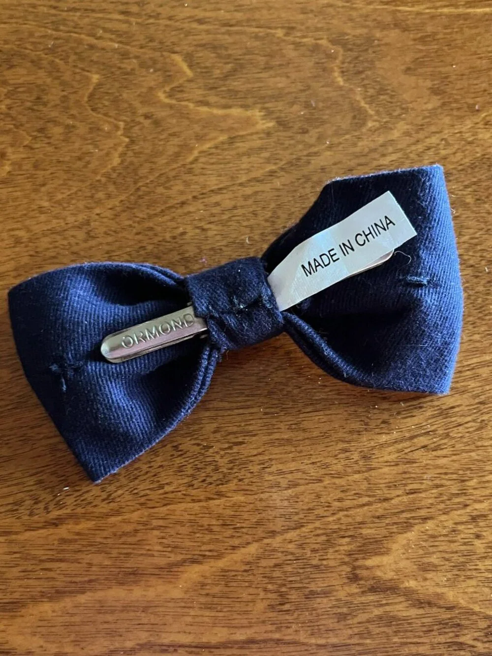 Old Navy/Ormond clip-on navy twill bow tie
